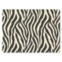 Zebra - Print - Klassiek - Zwart muismat rubber klein 262 -3d