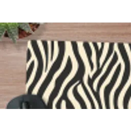 Zebra - Print - Klassiek - Zwart muismat rubber klein 262 -closeup