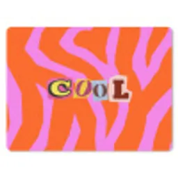 Zebraprint - Grafisch - COOL - Oranje muismat rubber klein -3d