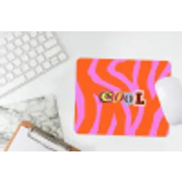 Zebraprint - Grafisch - COOL - Oranje muismat rubber klein -witbureau
