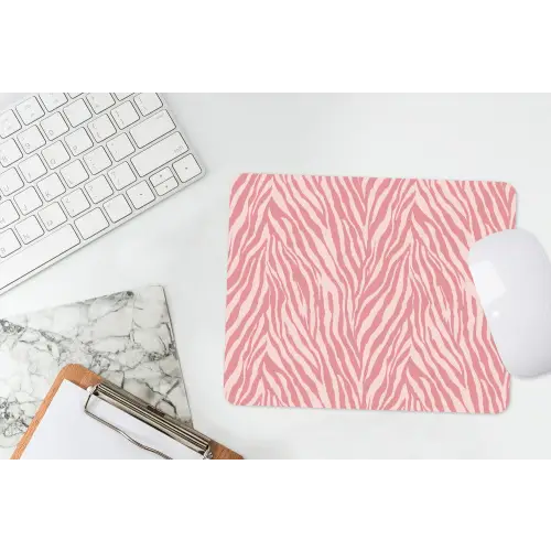 Zebra - Print - Roze muismat rubber klein 262 -witbureau