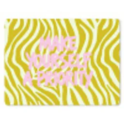Zebraprint - Priority - Roze muismat rubber klein -3d