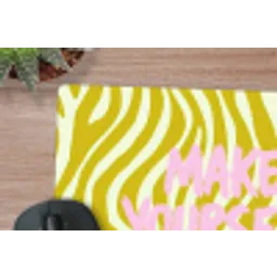 Zebraprint - Priority - Roze muismat rubber klein -closeup