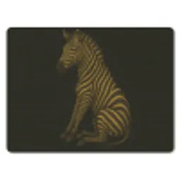 Zebra - Strepen - Goud muismat rubber klein -3d