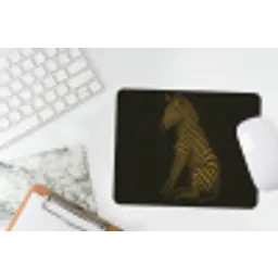 Zebra - Strepen - Goud muismat rubber klein -witbureau