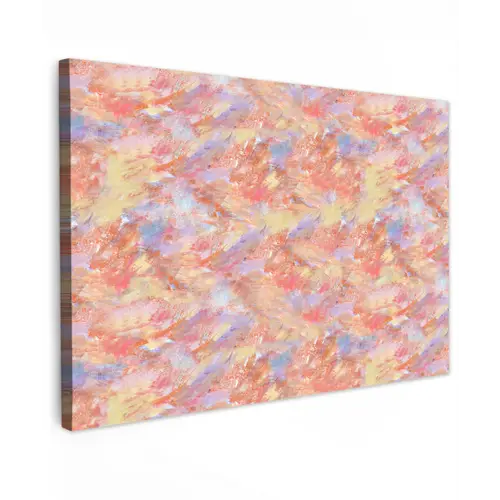 Abstract - Multi - Kleur - Verf Tuinposter op houten frame 2 cm dik klein 845 -3d