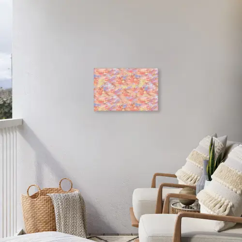 Abstract - Multi - Kleur - Verf Tuinposter op houten frame 2 cm dik klein 845 -sfeer1