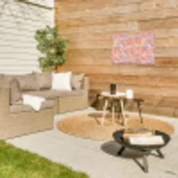 Abstract - Multi - Kleur - Verf Tuinposter op houten frame 2 cm dik klein 845 -sfeer2