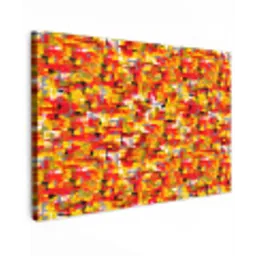 Abstract - Verf - Rood Tuinposter op houten frame 2 cm dik klein 845 -3d