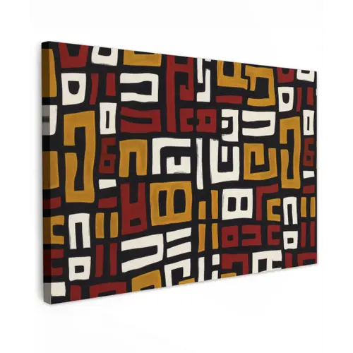 Abstract - Patroon - Rood Tuinposter op houten frame 2 cm dik klein -3d