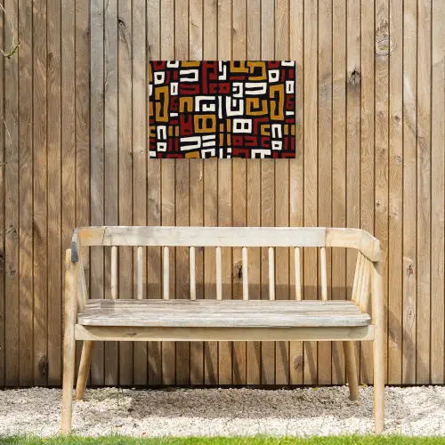 Abstract - Patroon - Rood Tuinposter op houten frame 2 cm dik klein -sfeer4