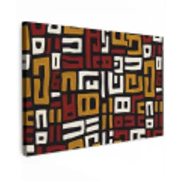 Abstract - Patroon - Rood Tuinposter op houten frame 2 cm dik klein -3d