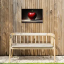 Apple - Hart - Rood Tuinposter op houten frame 2 cm dik klein -sfeer4