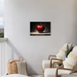 Apple - Hart - Rood Tuinposter op houten frame 2 cm dik klein -sfeer1