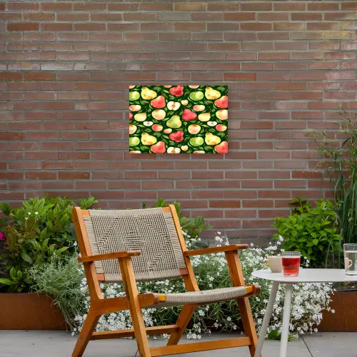 Appels - Peren - Fruit - Groen Tuinposter op houten frame 2 cm dik klein 845 -sfeer3