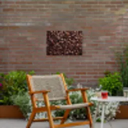 Bonen - Close-up - Donkerbruin Tuinposter op houten frame 2 cm dik klein -sfeer3