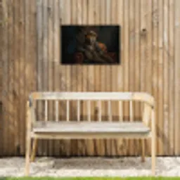 Beer - Bruin - Pak - Hoed Tuinposter op houten frame 2 cm dik klein -sfeer4