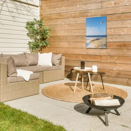 Mooie Strandvlucht Tuinposter op houten frame 2 cm dik klein -sfeer2