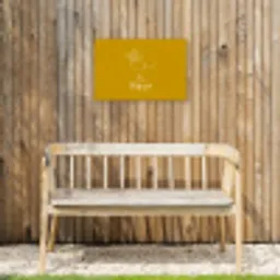 Bee Happy Tuinposter op houten frame 2 cm dik klein -sfeer4