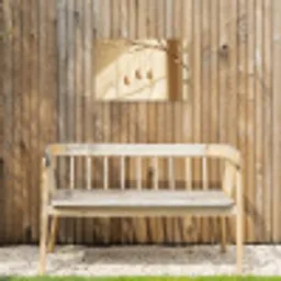 Beige - Paastak - Eieren Tuinposter op houten frame 2 cm dik klein -sfeer4
