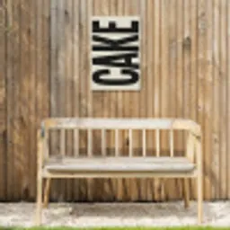 Beige - Japandi - Cake - Decoratie Tuinposter op houten frame 2 cm dik klein -sfeer4