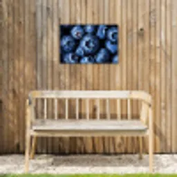 Bessen - Blauw - Fruit Tuinposter op houten frame 2 cm dik klein -sfeer4