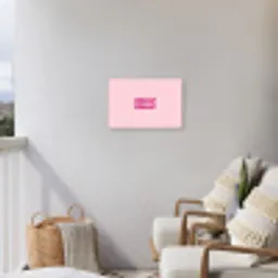 Bisou - Roze - Schaduw Tuinposter op houten frame 2 cm dik klein -sfeer1