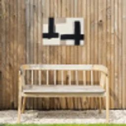 Zwart - Abstract - Japandi Tuinposter op houten frame 2 cm dik klein -sfeer4