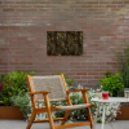 Zwart - Marmer - Goud Tuinposter op houten frame 2 cm dik klein 845 -sfeer3