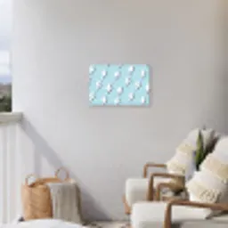 Blauw - Wit - Patroon - Bliksem Tuinposter op houten frame 2 cm dik klein 845 -sfeer1