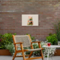 Boeken - Stapel - Bloemen - Kleurrijk Tuinposter op houten frame 2 cm dik klein -sfeer3