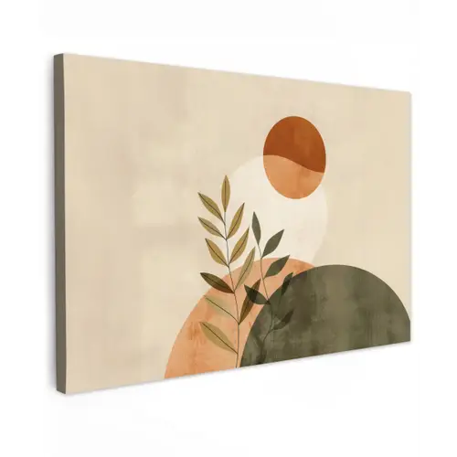 Takken - Vormen - Abstract Tuinposter op houten frame 2 cm dik klein -3d