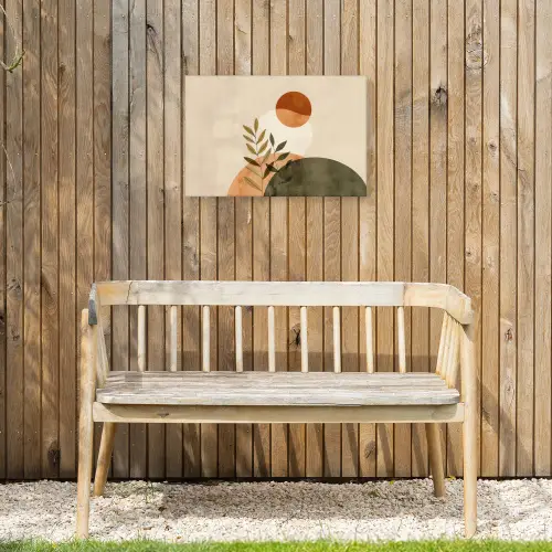 Takken - Vormen - Abstract Tuinposter op houten frame 2 cm dik klein -sfeer4