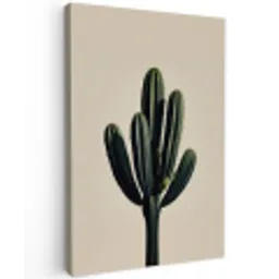 Cactus - Subtiel - Groen Tuinposter op houten frame 2 cm dik klein -3d