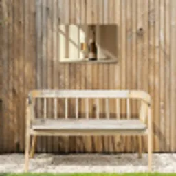 Champagne - Beige - Schaduw - Bubbels Tuinposter op houten frame 2 cm dik klein -sfeer4
