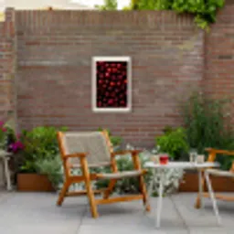 Kersen - Rood Tuinposter op houten frame 2 cm dik klein -sfeer3
