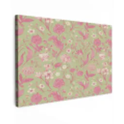 Classic - Pink - Mint Tuinposter op houten frame 2 cm dik klein 845 -3d