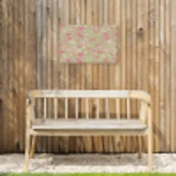 Classic - Pink - Mint Tuinposter op houten frame 2 cm dik klein 845 -sfeer4