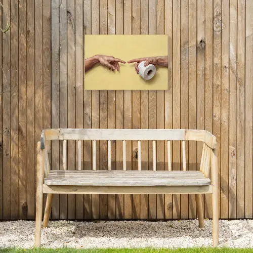 Klassiek - Kunst - Humor Tuinposter op houten frame 2 cm dik klein -sfeer4