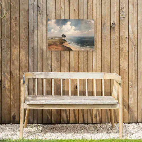 Klif - Zee - Boom Tuinposter op houten frame 2 cm dik klein -sfeer4