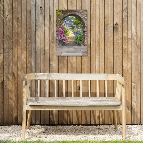 Verstopte tuin Tuinposter op houten frame 2 cm dik klein -sfeer4