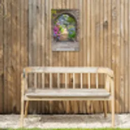 Verstopte tuin Tuinposter op houten frame 2 cm dik klein -sfeer4