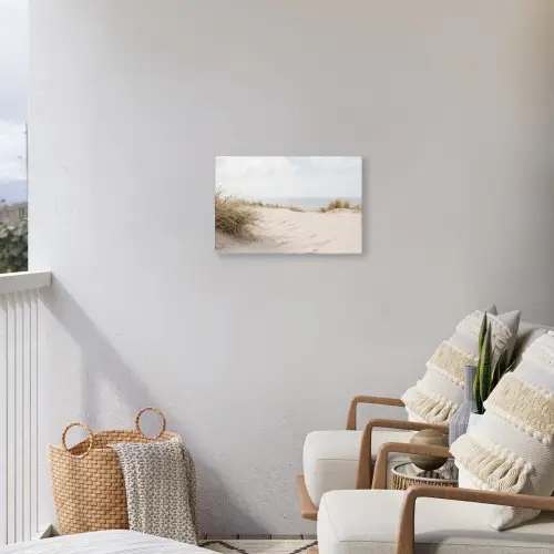 Wolken - Duinlandschap - Zand Tuinposter op houten frame 2 cm dik klein -sfeer1