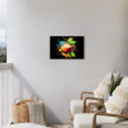 Koffie - Graffiti - Drinken - Abstract Tuinposter op houten frame 2 cm dik klein -sfeer1