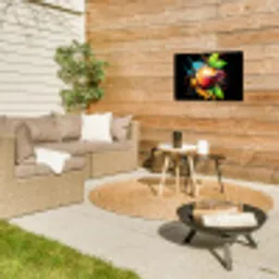 Koffie - Graffiti - Drinken - Abstract Tuinposter op houten frame 2 cm dik klein -sfeer2