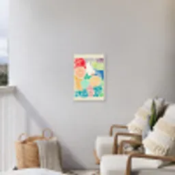 Kleurrijk - Abstract - Bloemen - Patronen Tuinposter op houten frame 2 cm dik klein -sfeer1