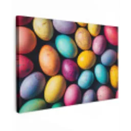Kleurrijk - Paaseitjes - Spetters Tuinposter op houten frame 2 cm dik klein -3d