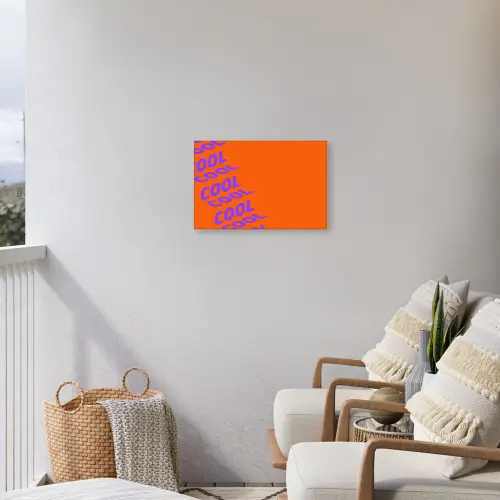Cool - Paars - Oranje Tuinposter op houten frame 2 cm dik klein -sfeer1