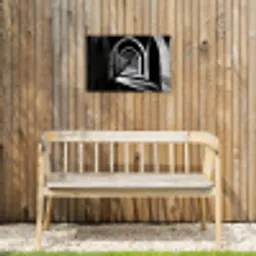 Gang - Bogen - Schaduw - Diepte Tuinposter op houten frame 2 cm dik klein -sfeer4