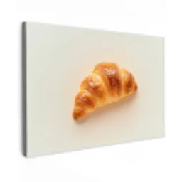 Croissant - Brood - Beige Tuinposter op houten frame 2 cm dik klein -3d